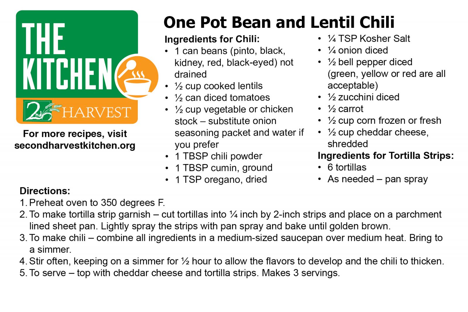 One Pot Bean and Lentil Chili