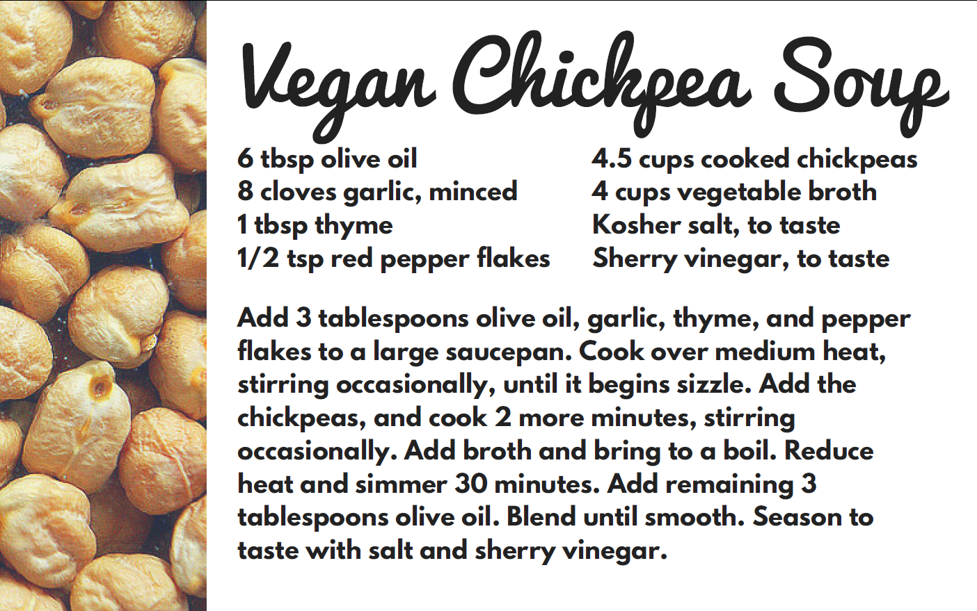 Vegan Chickpea Soup
