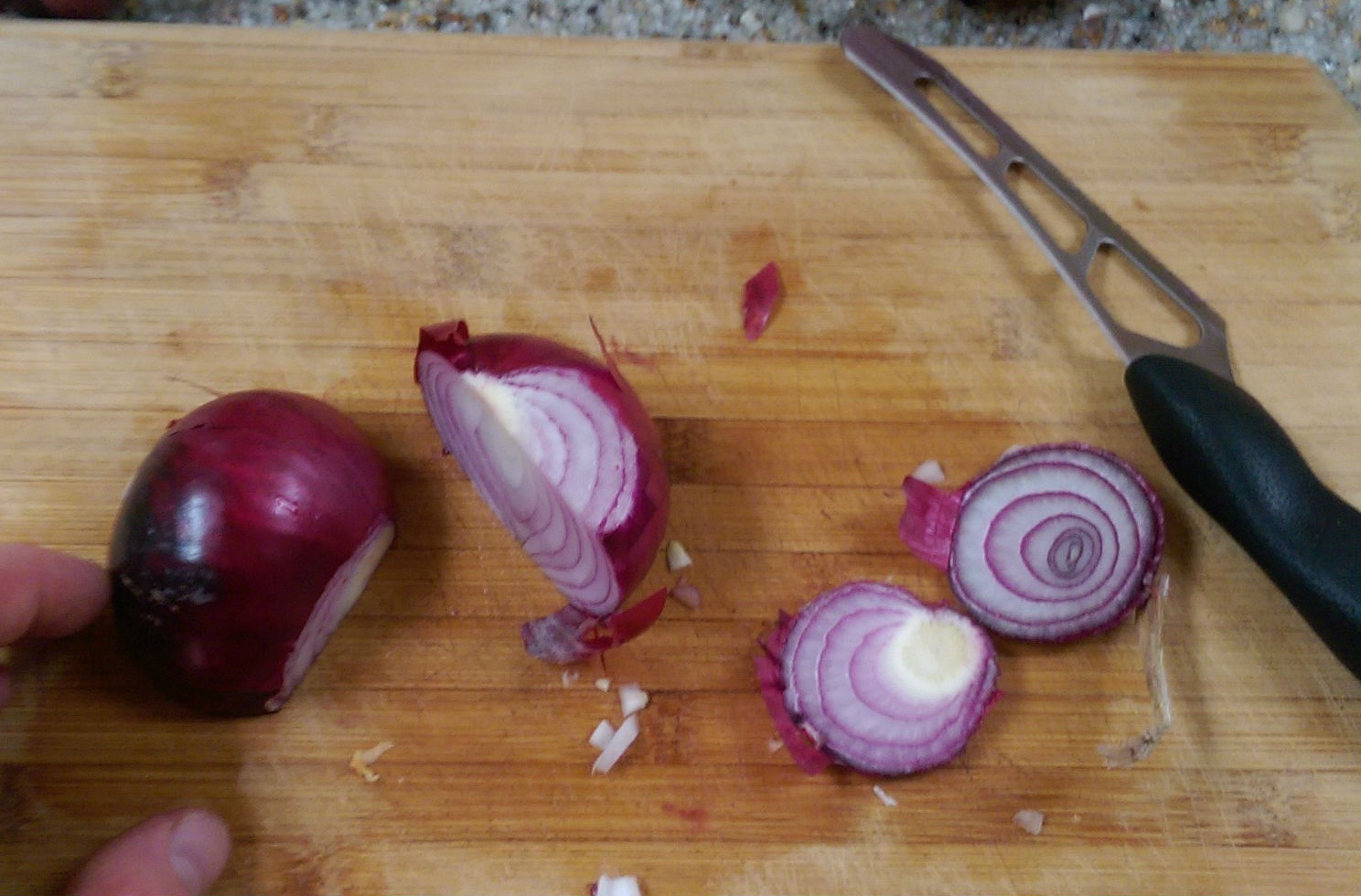 Peeling Onions aren't they beautiful?